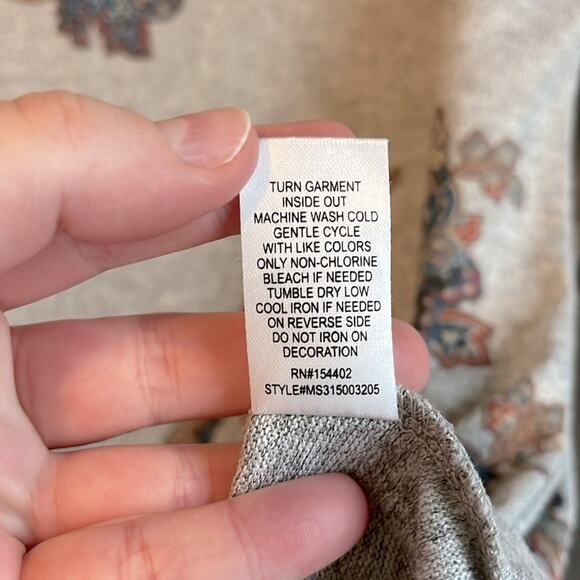 Cactus + Pearl Floral Paisley Cowl Neck Tunic Sweater - Picture 8 of 8